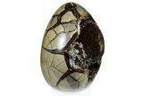 Septarian Dragon Egg Geode - Black Crystals #302856-2